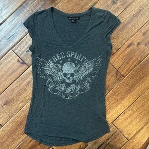 Free Spirit S Rock n Republic Charcoal Graphic Tee